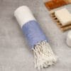 100% pure bamboo bath towel folded neatly on a modern lifestyle background, showcasing a soft Turkish-style weave