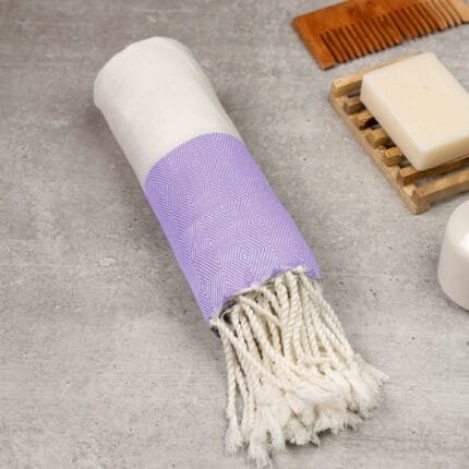 100% pure bamboo bath towel folded neatly on a modern lifestyle background, showcasing a soft Turkish-style weave