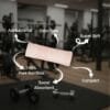 100% Bamboo Gym Towels , Pin Stripe – Pack of 3