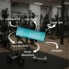 100% Bamboo Gym Towels , Pin Stripe – Pack of 3