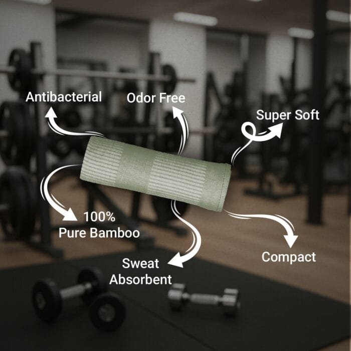 100% Bamboo Gym Towels , Pin Stripe – Pack of 3