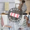 100% Bamboo Gym Towels , Cabana Stripe – Pack of 3