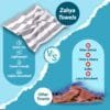 100% Bamboo Gym Towels , Cabana Stripe – Pack of 3