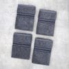 Pack of four 100% pure cotton terry hand towels with soft texture and high absorbency, suitable for bathroom and daily use.