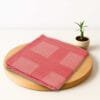 Folded bamboo pinstripe bath towel showing striped pattern and smooth finish