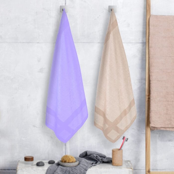 100% Pure Bamboo Bath Towel Pack of 2 – Pin Stripe, Soft & Eco-Friendly