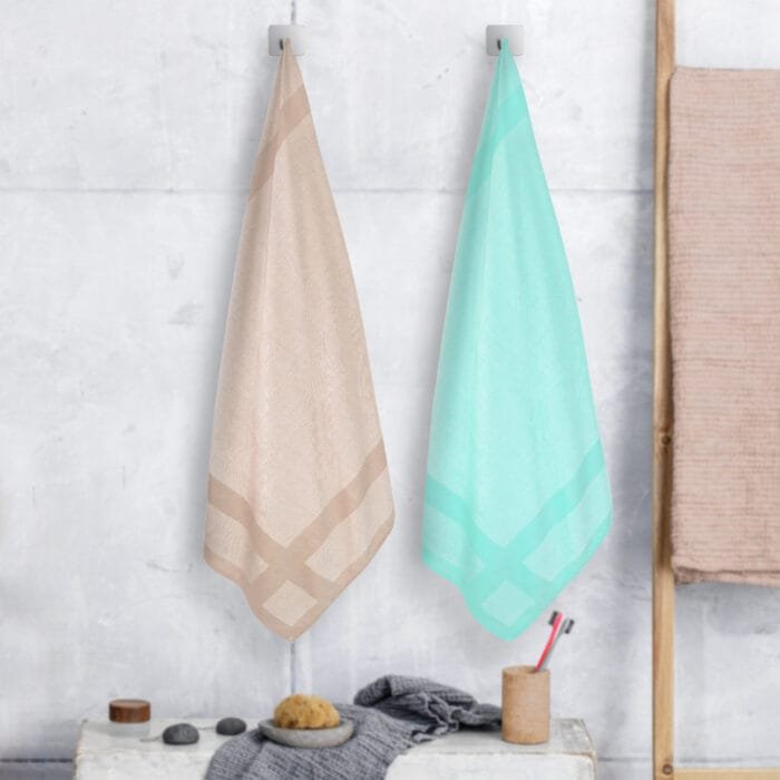 100% Pure Bamboo Bath Towel Pack of 2 – Pin Stripe, Soft & Eco-Friendly