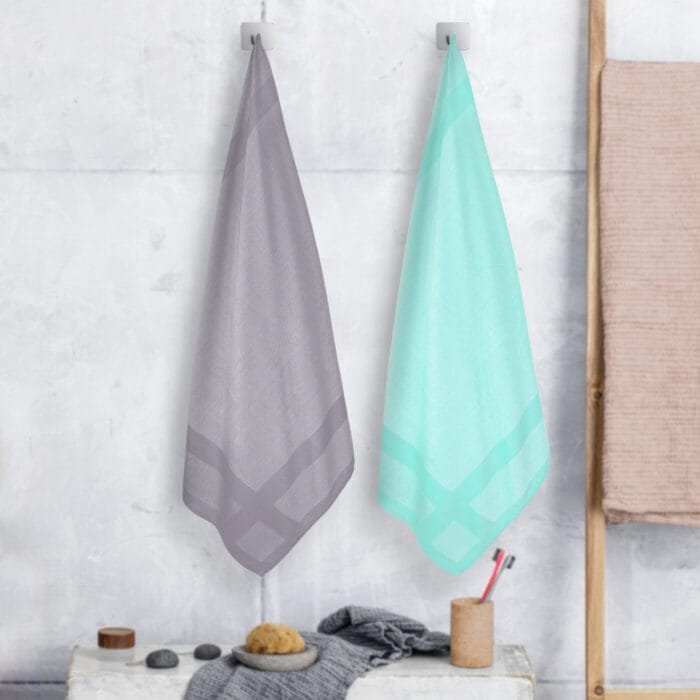 100% Pure Bamboo Bath Towel Pack of 2 – Pin Stripe, Soft & Eco-Friendly