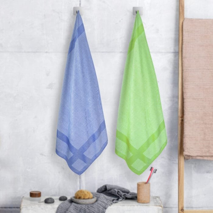 100% Pure Bamboo Bath Towel Pack of 2 – Pin Stripe, Soft & Eco-Friendly