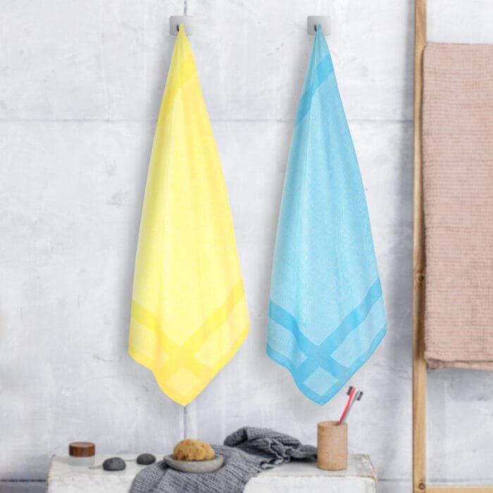 100% Pure Bamboo Bath Towel Pack of 2 – Pin Stripe, Soft & Eco-Friendly