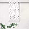 Pure Cotton Twin Layer Bath Towels 30x60 Inch, Pack of 2, White with Modern Contemporary Prints