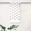 Pure Cotton Twin Layer Bath Towels 30x60 Inch, Pack of 2, White with Modern Contemporary Prints