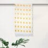 Pure Cotton Twin Layer Bath Towels 30x60 Inch, Pack of 2, White with Modern Contemporary Prints