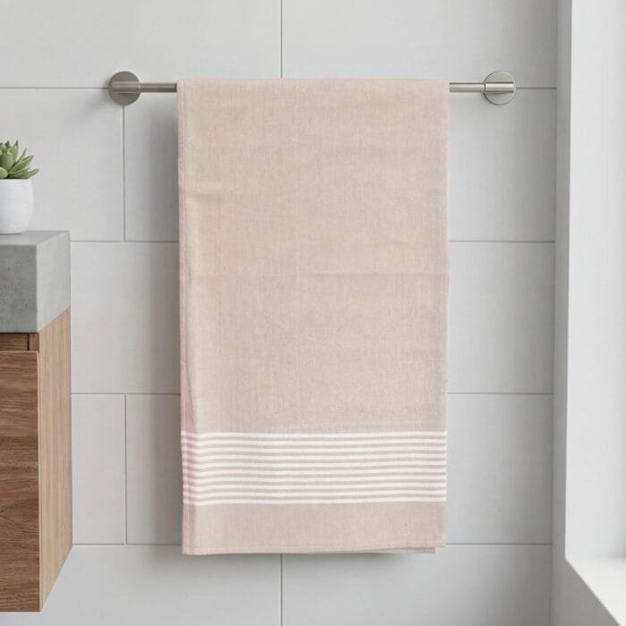 Natural Cotton Bath Towel 27x42 Inch, Pack of 2 – Soft and Absorbent