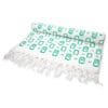 Pure Cotton Twin Layer Bath Towels 30x60 Inch, Pack of 2, White with Modern Contemporary Prints