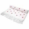 Pure Cotton Twin Layer Bath Towels 30x60 Inch, Pack of 2, White with Modern Contemporary Prints