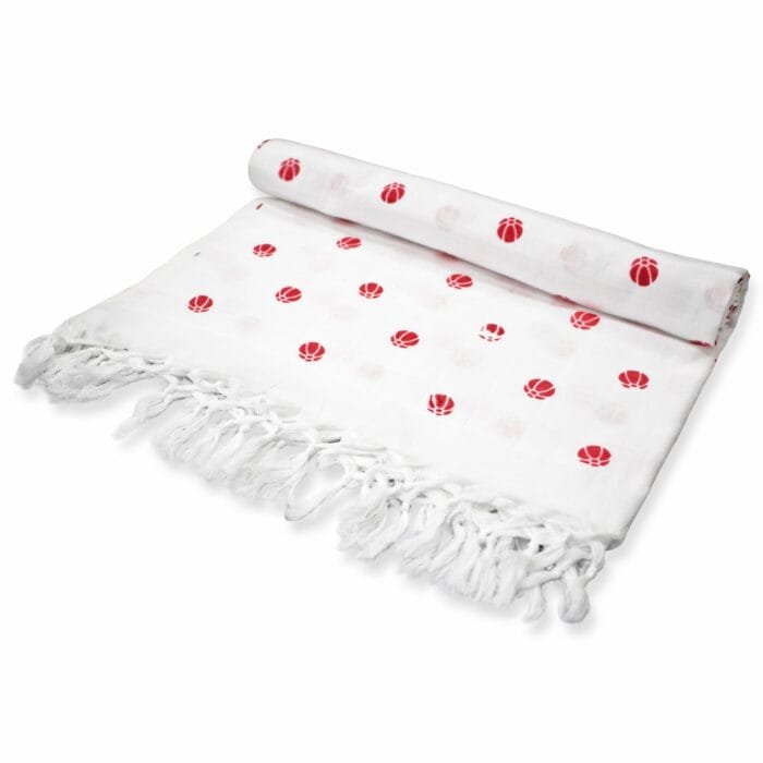 Pure Cotton Twin Layer Bath Towels 30x60 Inch, Pack of 2, White with Modern Contemporary Prints