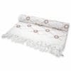 Pure Cotton Twin Layer Bath Towels 30x60 Inch, Pack of 2, White with Modern Contemporary Prints