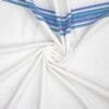 04 100% Pure Cotton Bath Towels Pack of 2 - 30 x 60 Inches- White with Multicolour Border