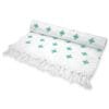 Pure Cotton Twin Layer Bath Towels 30x60 Inch, Pack of 2, White with Modern Contemporary Prints