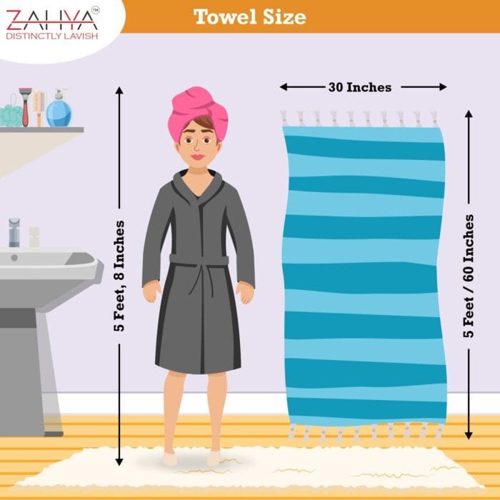 30x60 Pure Cotton Bath Towels 30x60 Inch, Pack of 2 – Soft and Absorbent