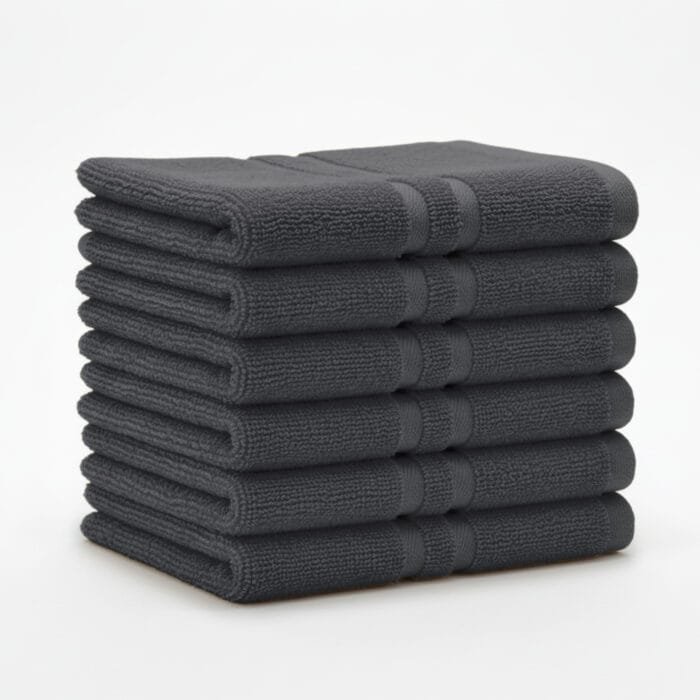 01 Terry Cotton Hand Towels Pack of 6 – 14x21 Inches