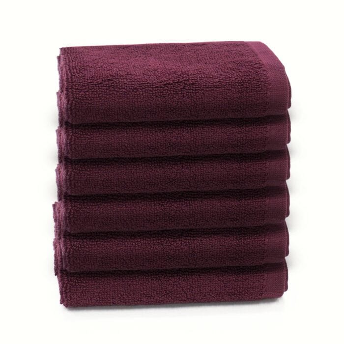 100% Cotton Terry Face Towels Pack of 6 – 12x12 Inches
