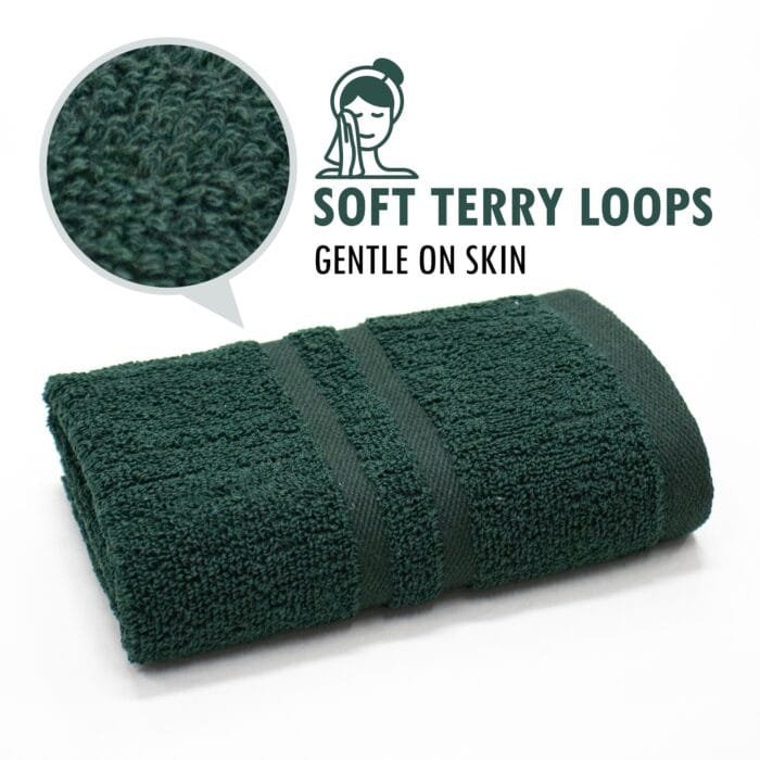 Terry Cotton Hand Towels Pack of 6 – 14x21 Inches