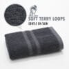 02 Terry Cotton Hand Towels Pack of 6 – 14x21 Inches