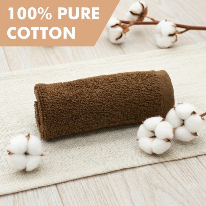 100% Cotton Terry Face Towels Pack of 6 – 12x12 Inches