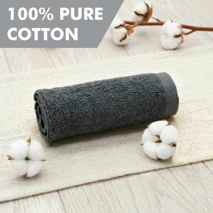 100% Cotton Terry Face Towels Pack of 6 – 12x12 Inches