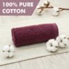 100% Cotton Terry Face Towels Pack of 6 – 12x12 Inches