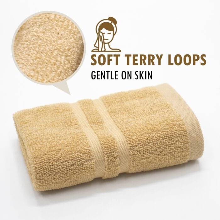 02 Terry Cotton Hand Towels Pack of 6 – 14x21 Inches
