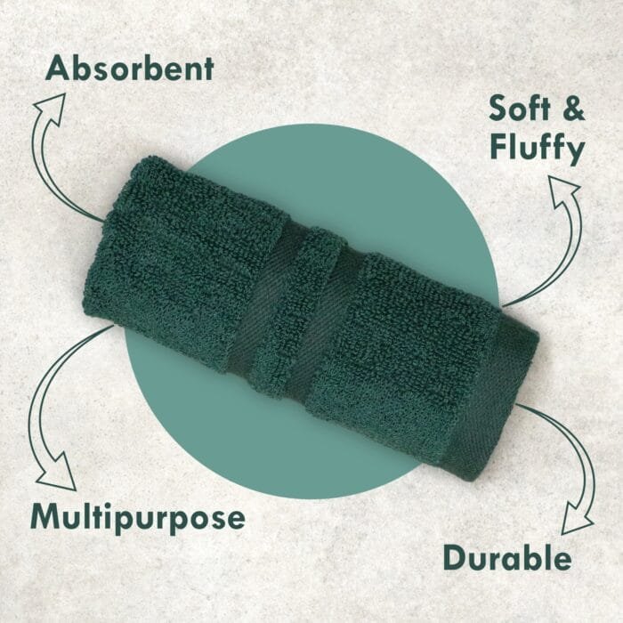 Terry Cotton Hand Towels Pack of 6 – 14x21 Inches
