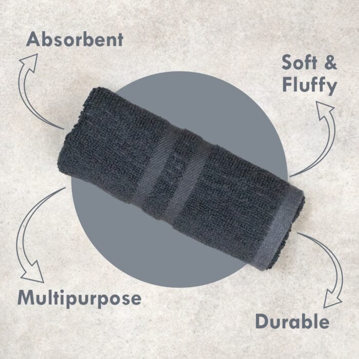 03 Terry Cotton Hand Towels Pack of 6 – 14x21 Inches