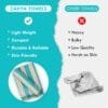 100% Cotton Bath Towels 30x60 Inch, Pack of 2, Quick Dry