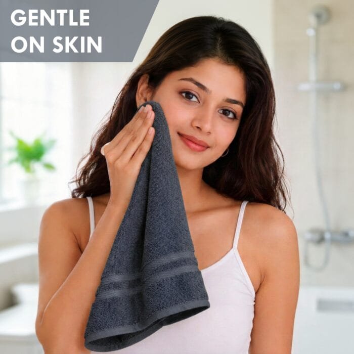 07 Terry Cotton Hand Towels Pack of 6 – 14x21 Inches