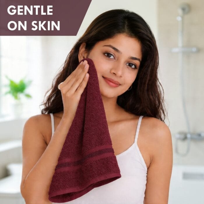 07 Terry Cotton Hand Towels Pack of 6 – 14x21 Inches