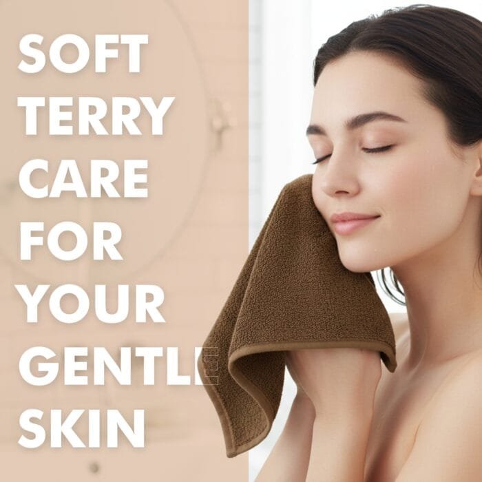 100% Cotton Terry Face Towels Pack of 6 – 12x12 Inches