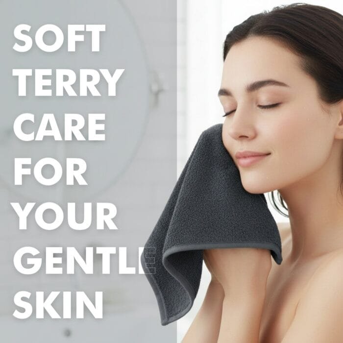 100% Cotton Terry Face Towels Pack of 6 – 12x12 Inches