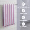 100% Cotton Bath Towels 30x60 Inch, Pack of 2, Quick Dry