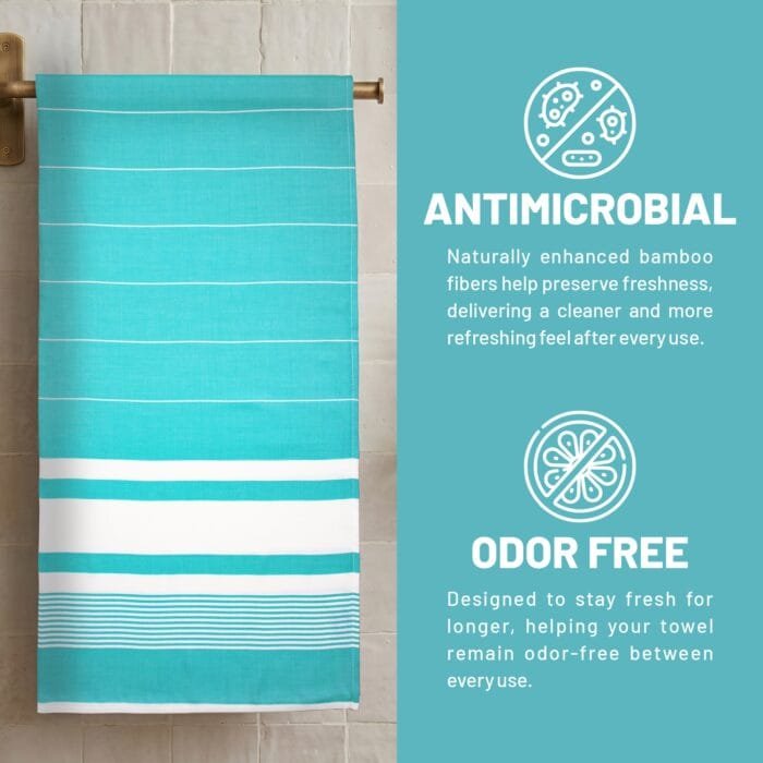 100% Pure Bamboo Bath Towel Highly Absorbent – Soft, Eco-Friendly