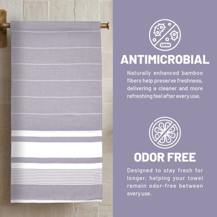 100% Pure Bamboo Bath Towel Highly Absorbent – Soft, Eco-Friendly